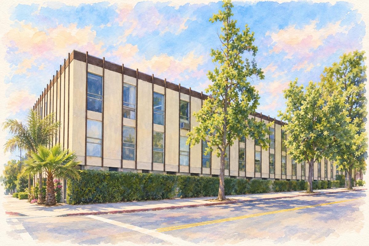 Watercolor painting of our Oakland office building on Summit Street